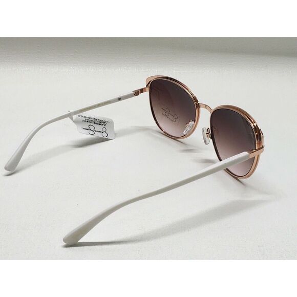 JESSICA SIMPSON  J5316 WHRG CAT EYE Women's Sunglasses Matte White Rose Gold $55 - Picture 6 of 10